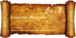 Csarnai Melinda névjegykártya